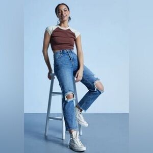 NWT Pacsun Curve Straight Distressed Jeans​